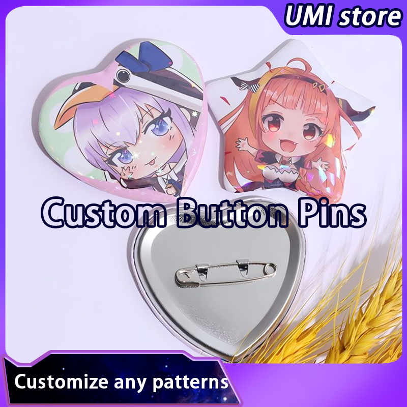 Button Badge Blank - Custom Badge Pins Button Pins Heart