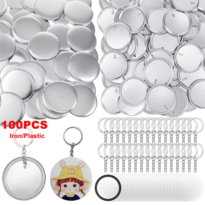 100 Sets 58 Mm/ 44 Mm Button M - Button Badge Blank 评论和价格