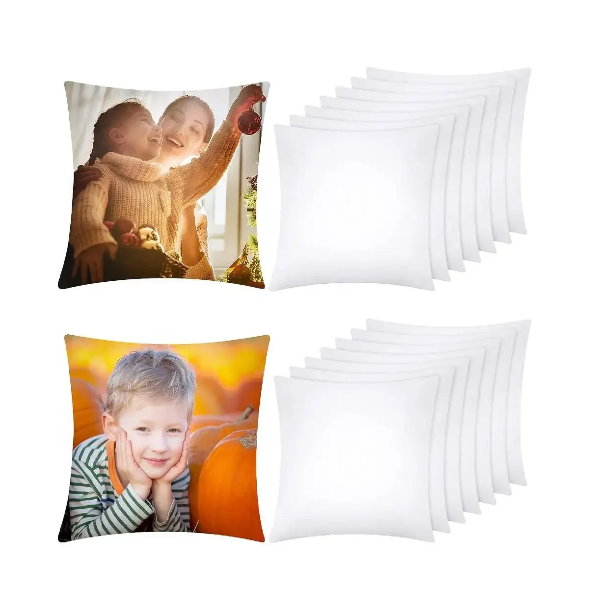 4-Pack White Polyester Peach S - Pillow Cover Sublimation 评论和价格