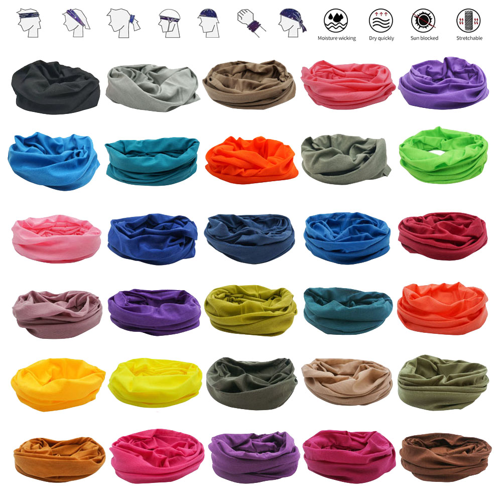 55 Solid Colors Outdoor Sports - Bandana Blank White 评论和价格