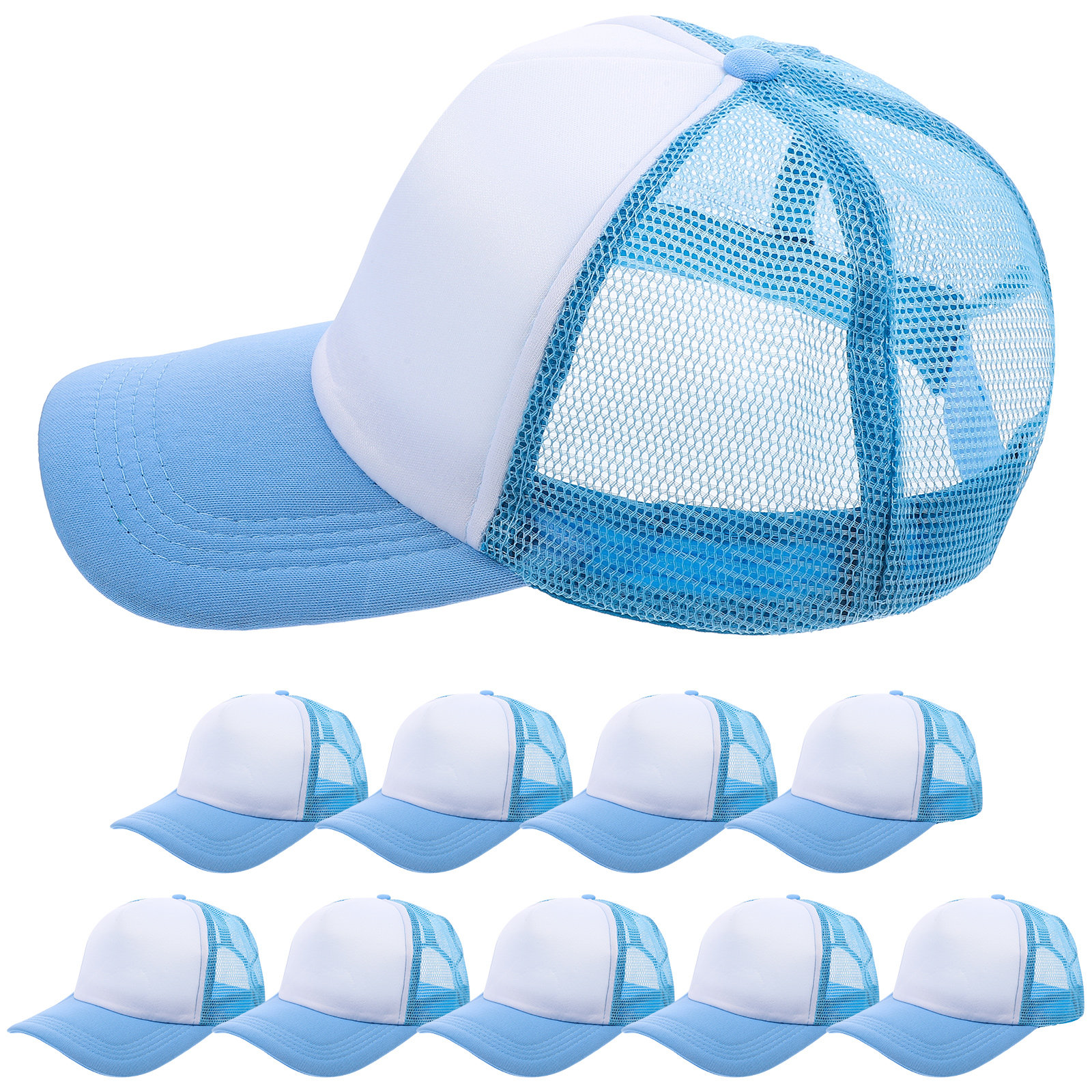 10Pcs Blank Baseball Hats Mesh - Hat Sublimation Blank 评论和价格
