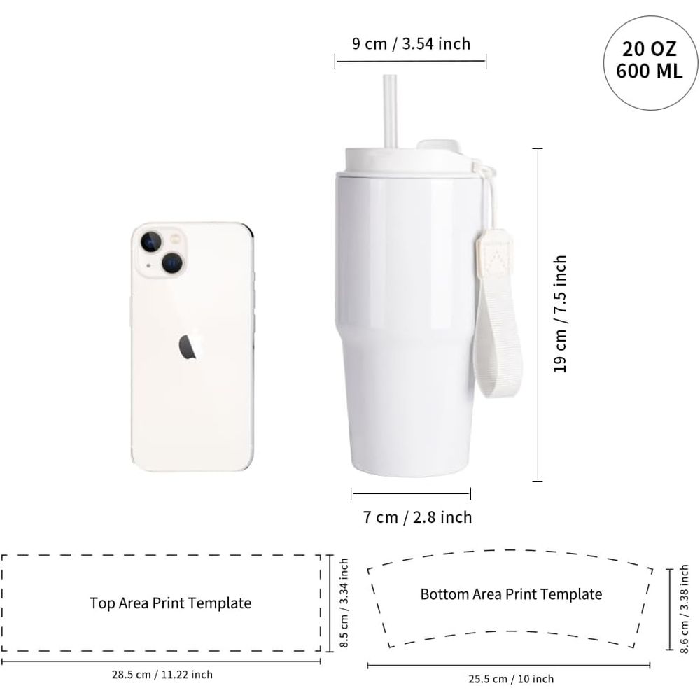 20 oz White Sublimation Tumble - Tumbler 20Oz White 评论和价格