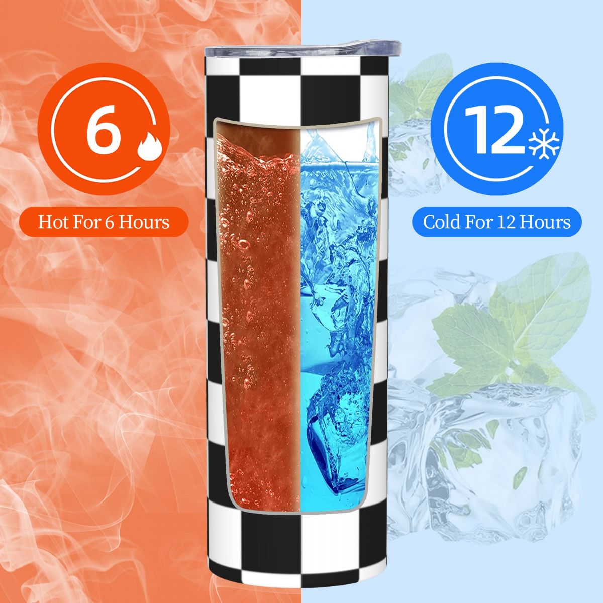 Black And White Checkerboard S - Tumbler 20Oz White 评论和价格
