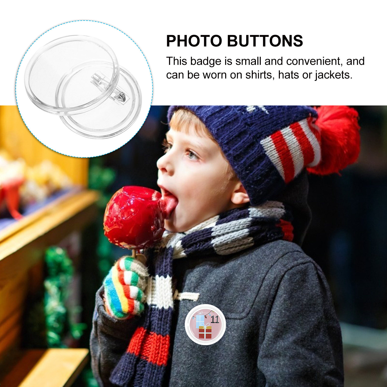 10Pcs Acrylic Photo Badge Blan - Button Badge Blank 评论和价格