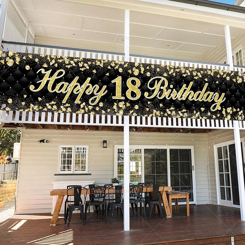Happy 18th Birthday Banner Dec - Yard Sign Blank 评论和价格