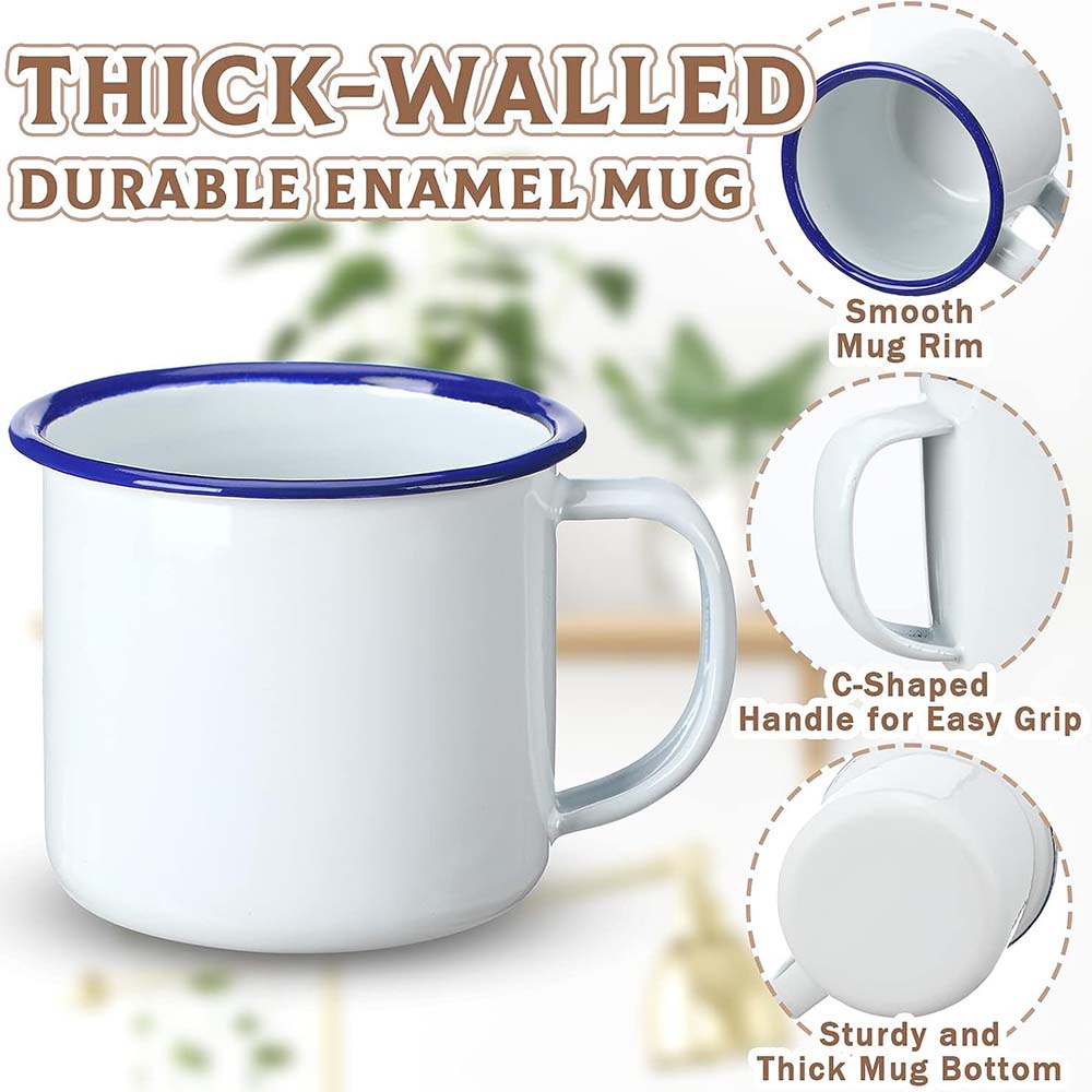 Mini Enamel Camping Coffee Mug - Sublimation Mug White 评论和价格